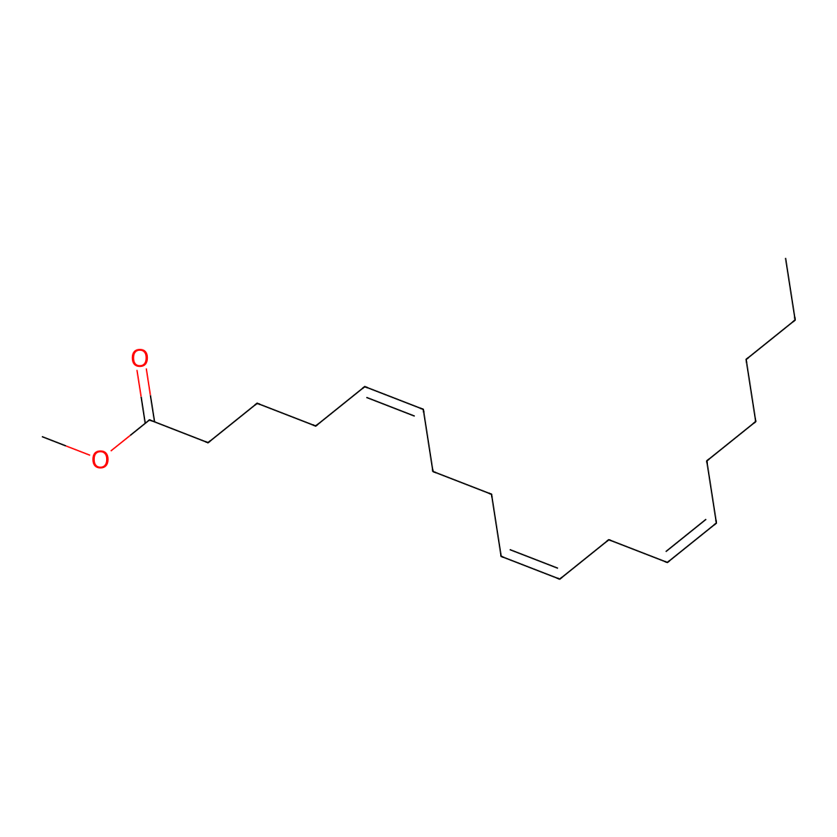 Pinolenic Acid methyl ester molecular structure, CAS 38406-57-4
