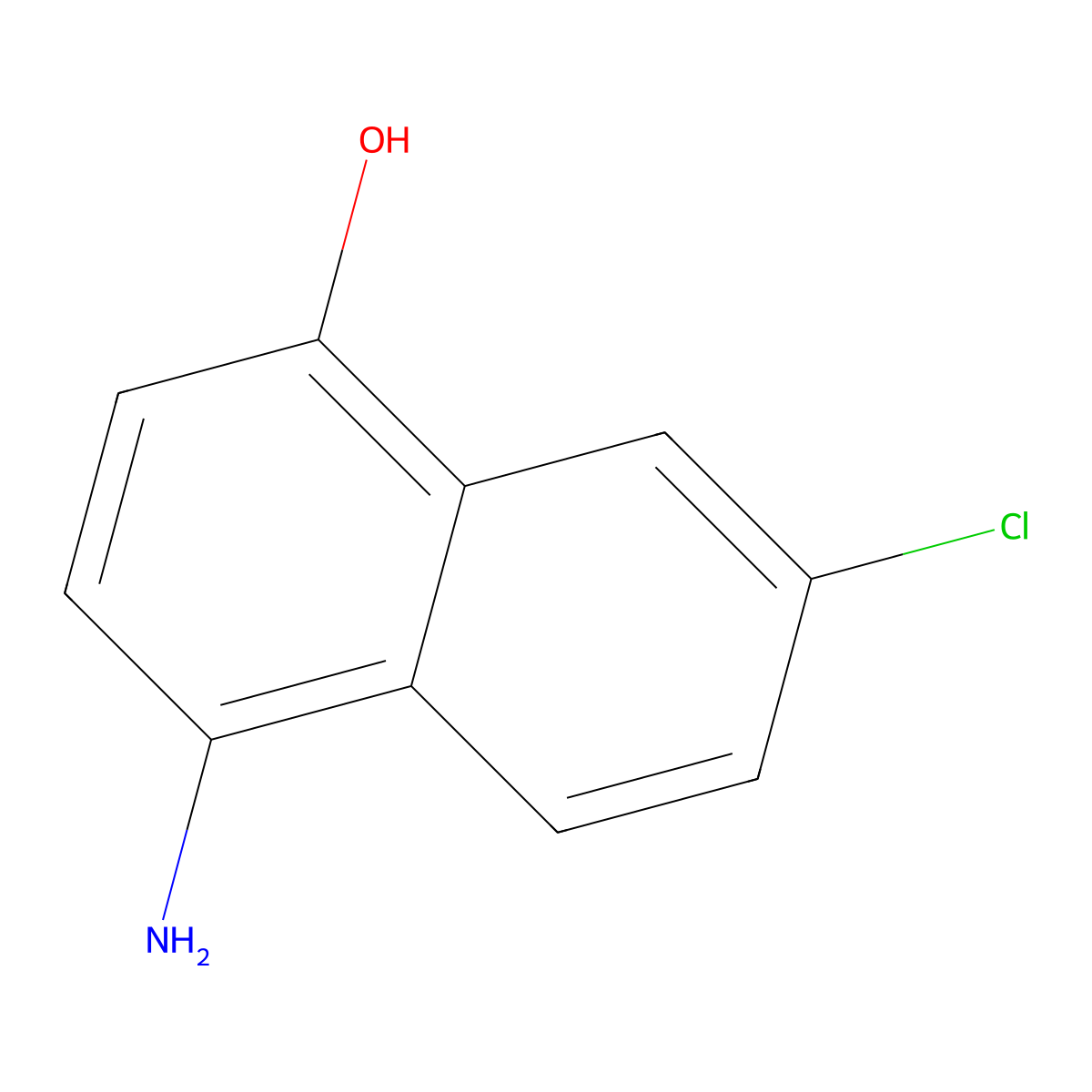 4-Amino-7-chloronaphthalen-1-ol molecular structure, CAS 38410-32-1