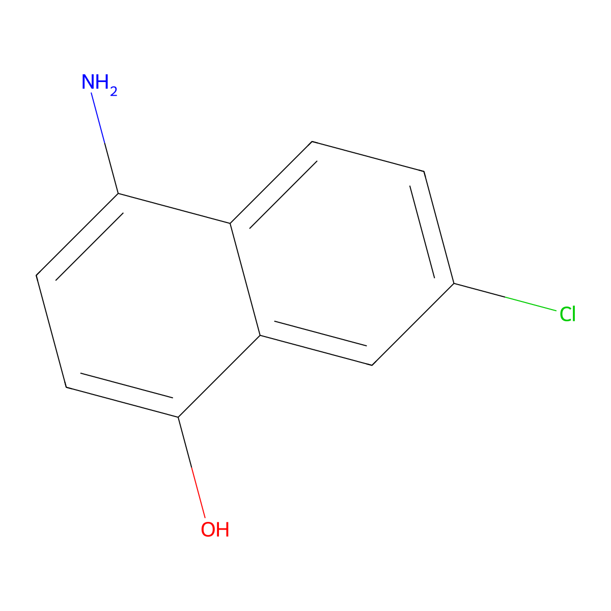 4-Amino-7-chloronaphthalen-1-ol molecular structure, CAS 38410-32-1