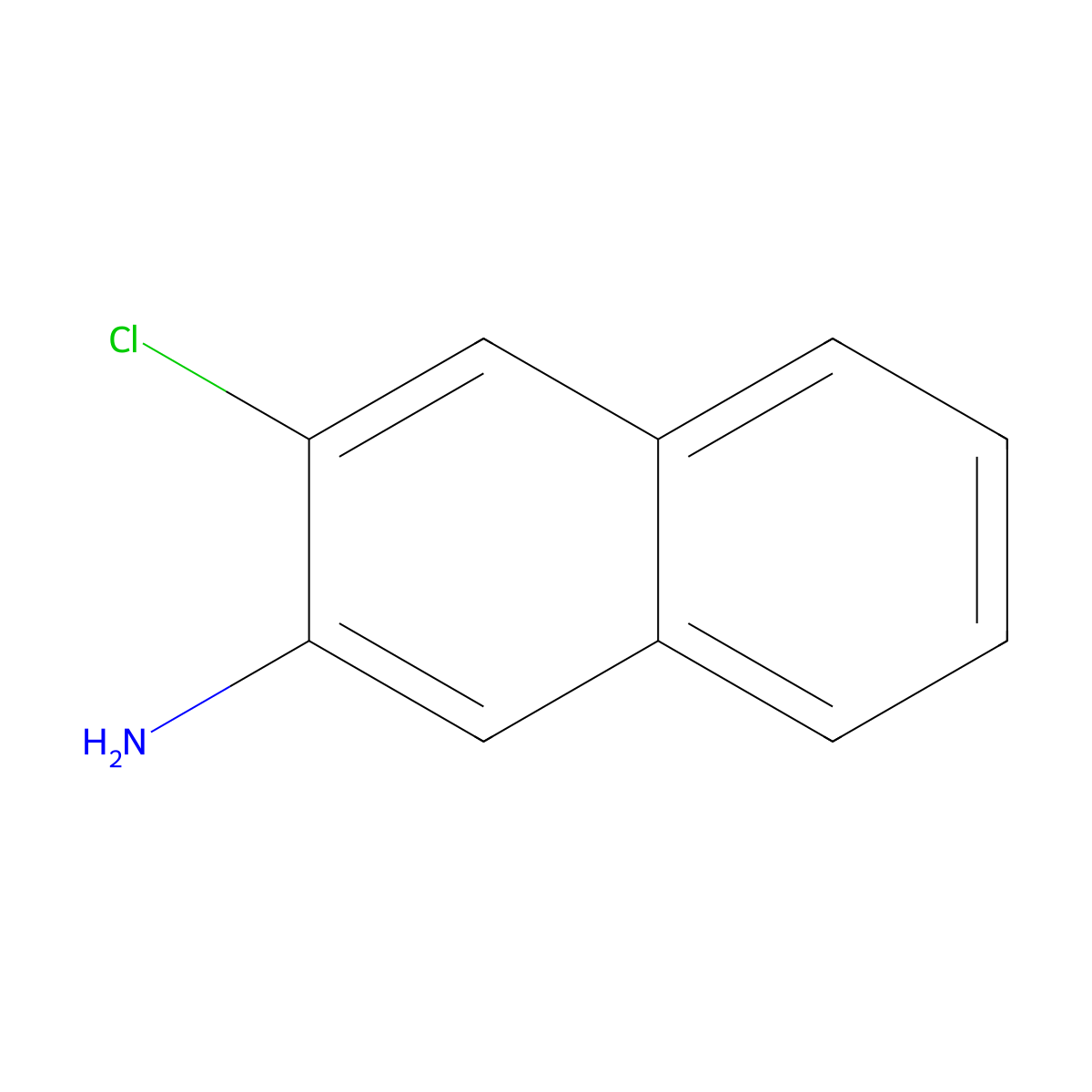 3-Chloronaphthalen-2-amine molecular structure, CAS 38410-42-3