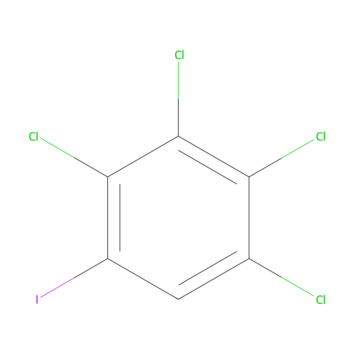 1,2,3,4-Tetrachloro-5-iodobenzene molecular structure, CAS 38411-21-1