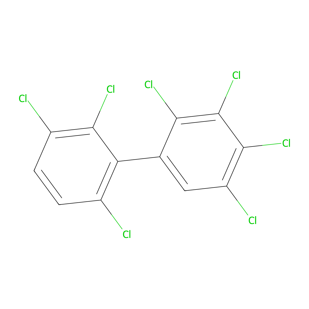 2,2',3,3',4,5,6'-Heptachlorobiphenyl molecular structure, CAS 38411-25-5