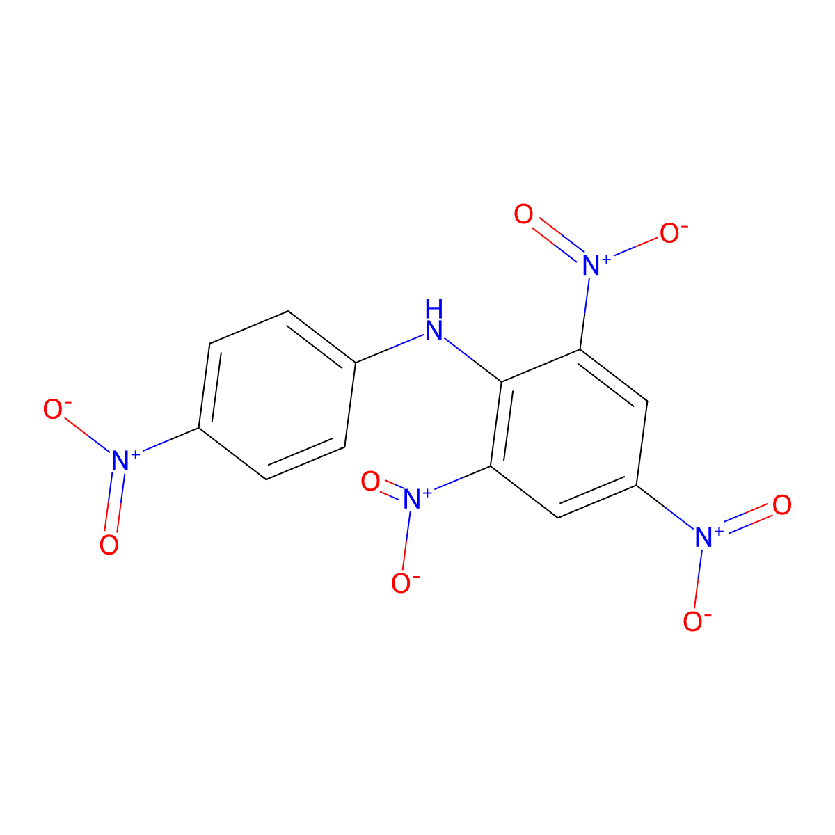 2,4,6-Trinitro-N-(4-nitrophenyl)aniline molecular structure, CAS 38417-97-9