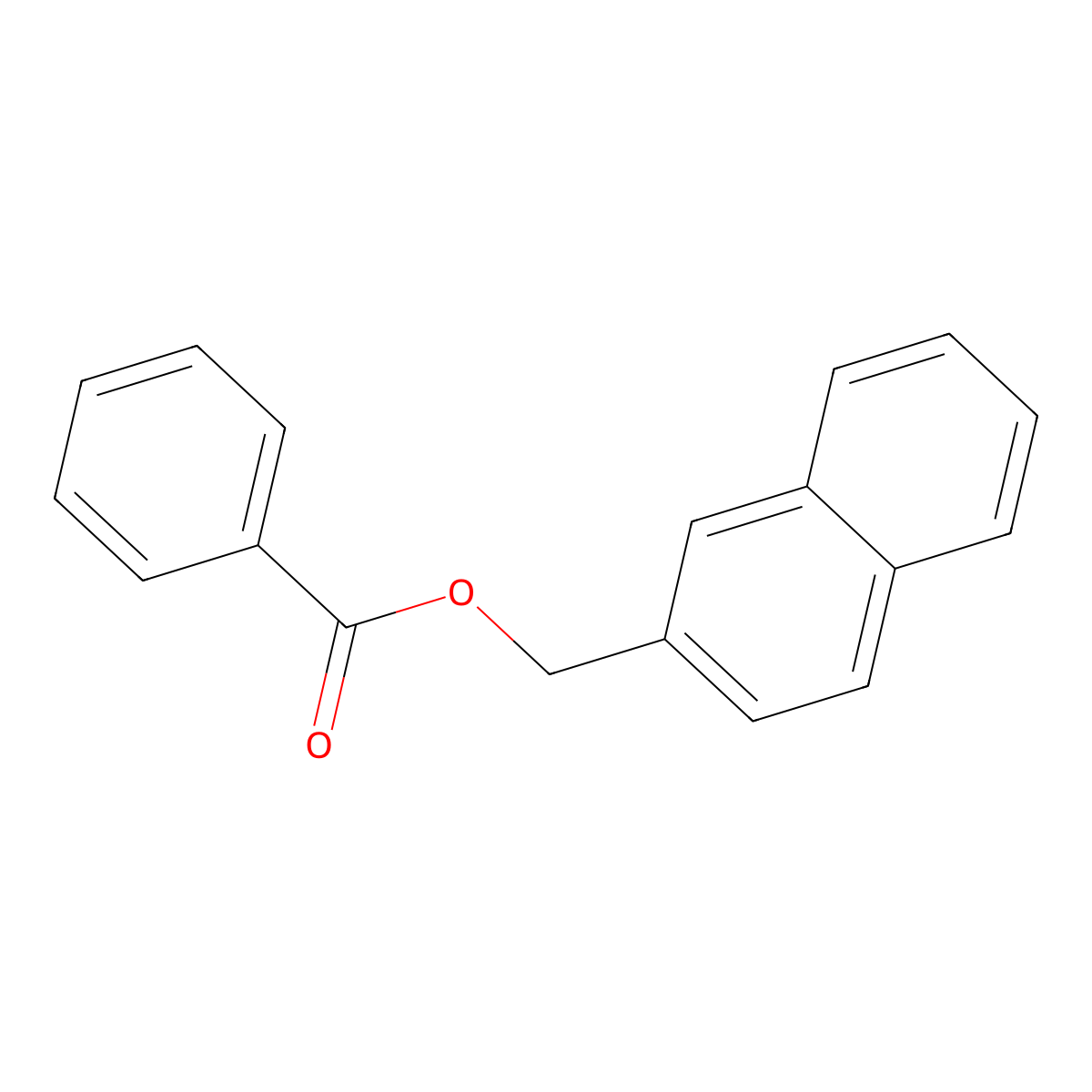 (Naphthalen-2-yl)methyl benzoate molecular structure, CAS 38418-15-4