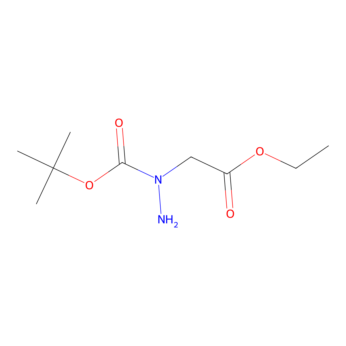 tert-Butyl 1-(2-ethoxy-2-oxoethyl)hydrazine-1-carboxylate molecular structure, CAS 3842-40-8