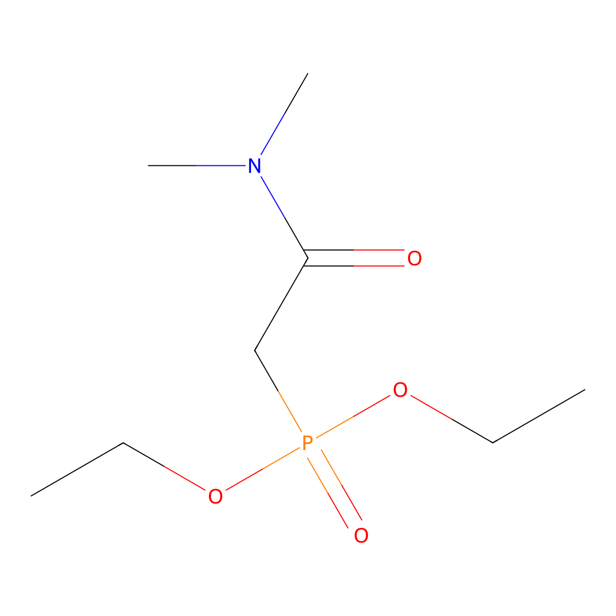 diethyl N,N-dimethylcarbamoylmethylphosphonate molecular structure, CAS 3842-86-2