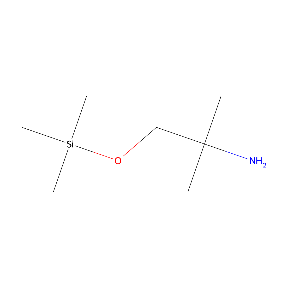 (2-Amino-2-methylpropoxy)trimethylsilane molecular structure, CAS 38421-19-1