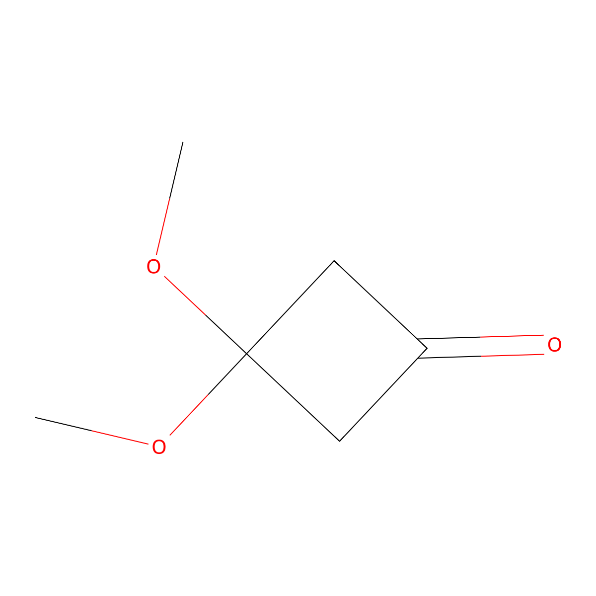 3,3-Dimethoxycyclobutan-1-one molecular structure, CAS 38425-58-0