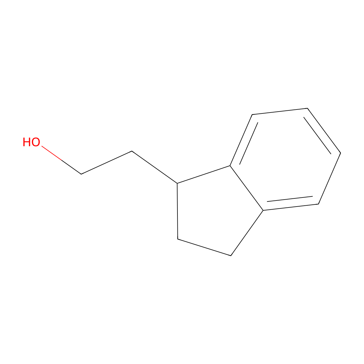 2-(2,3-Dihydro-1H-inden-1-yl)ethan-1-ol molecular structure, CAS 38425-66-0