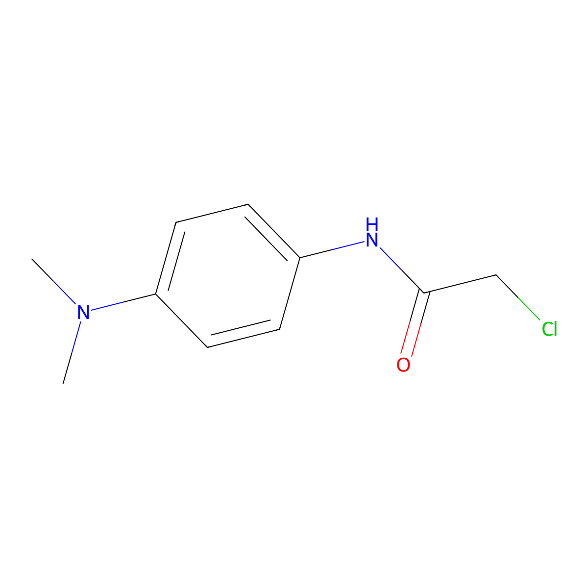 2-chloro-N-[4-(dimethylamino)phenyl]acetamide molecular structure, CAS 38426-10-7