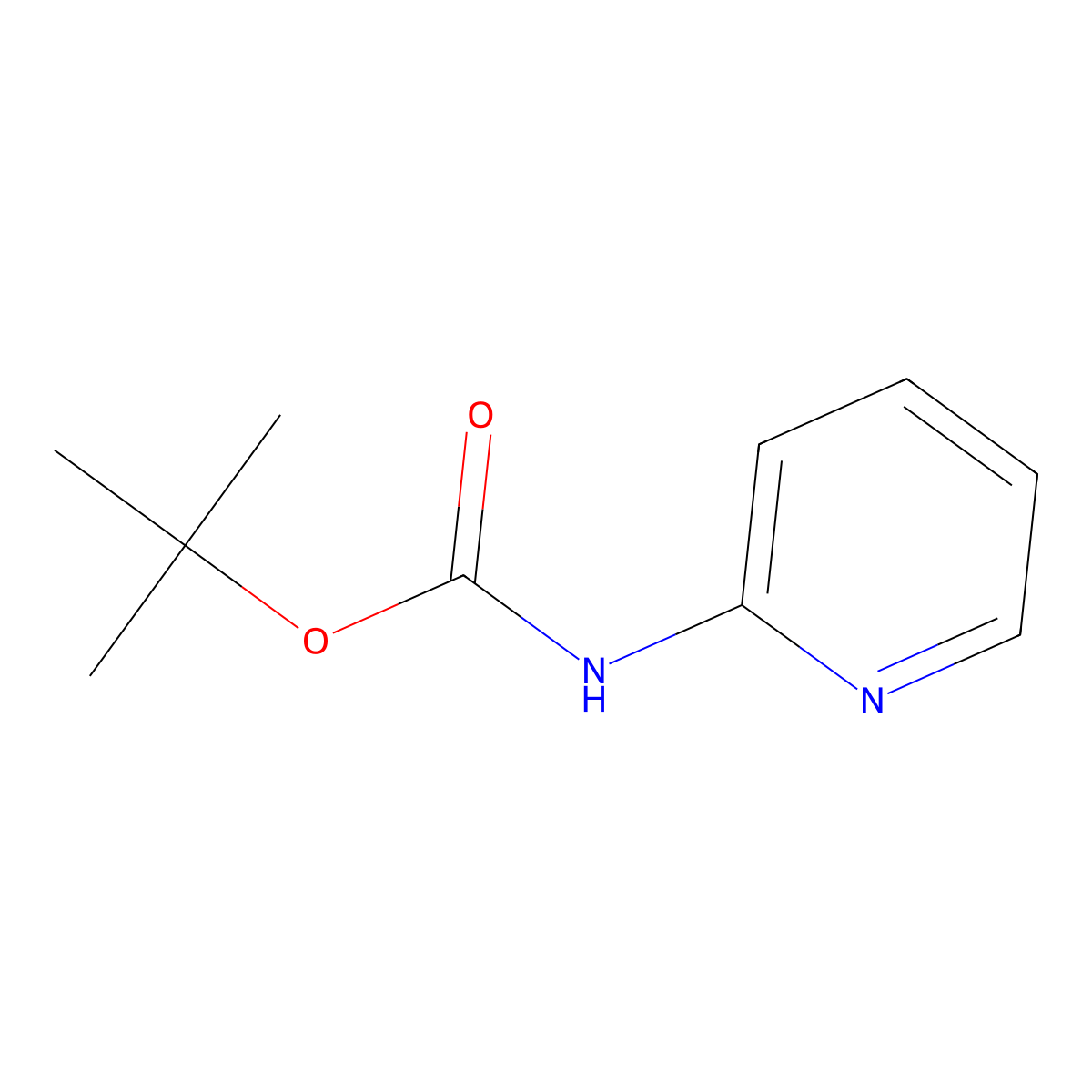 2-(Boc-amino)pyridine molecular structure, CAS 38427-94-0