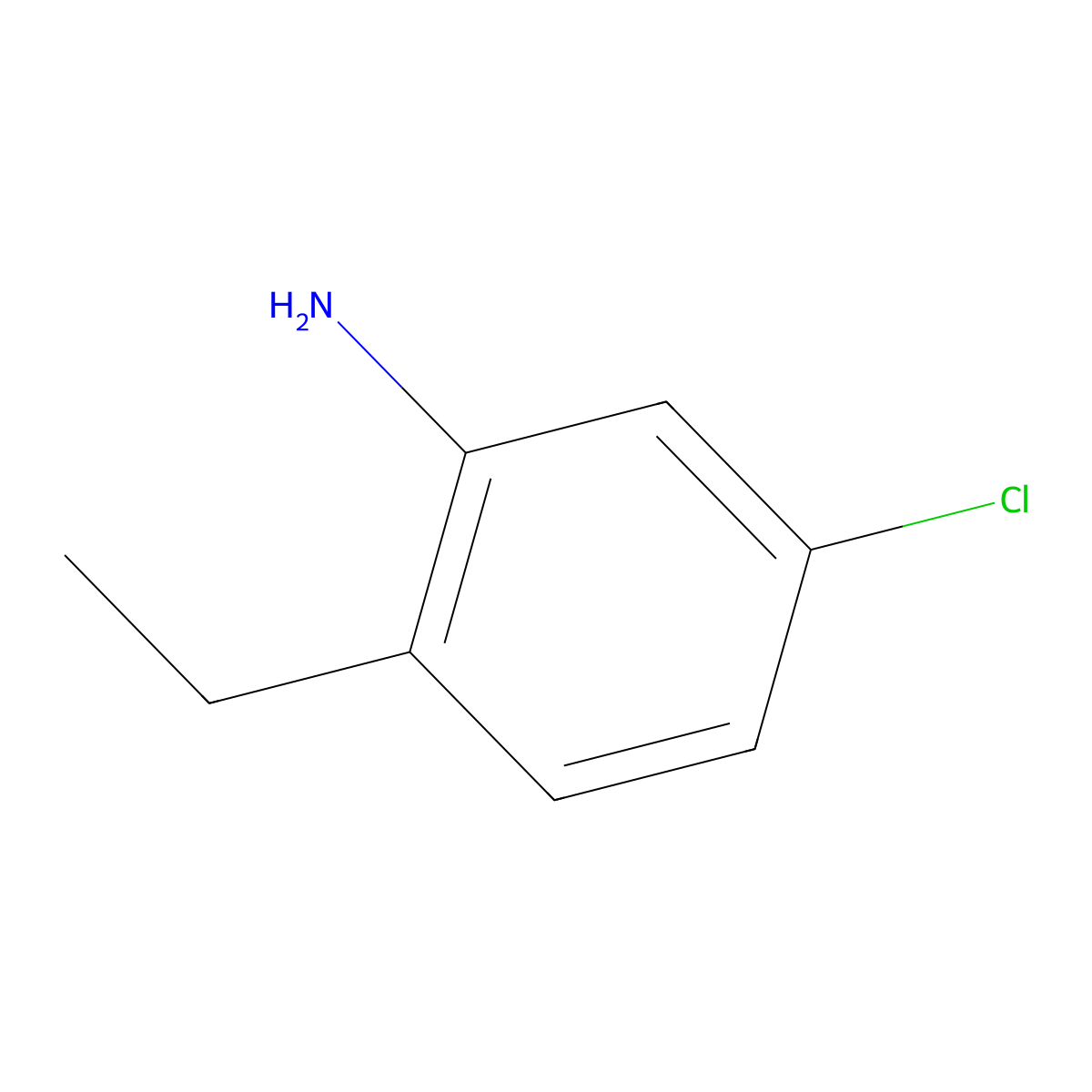 5-Chloro-2-ethylaniline molecular structure, CAS 3843-97-8