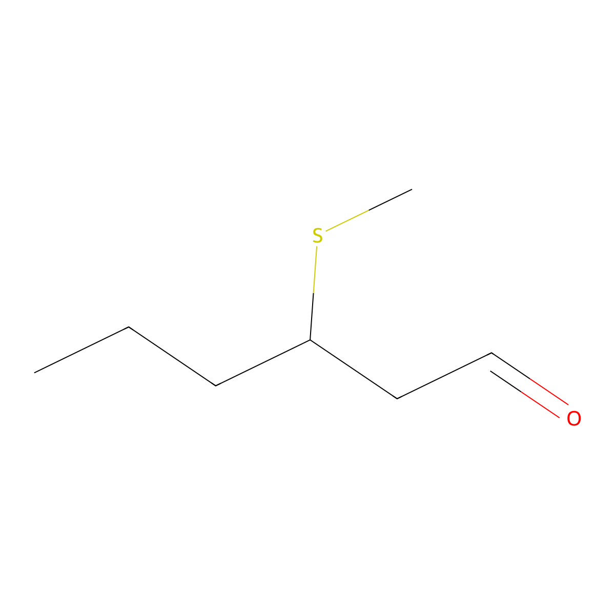 3-Methylthiohexanal molecular structure, CAS 38433-74-8