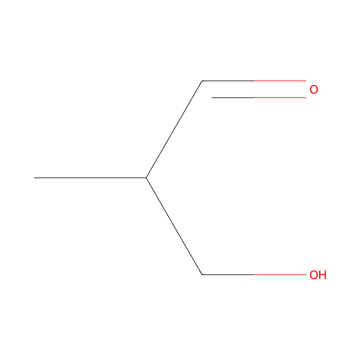 3-Hydroxy-2-methylpropanal molecular structure, CAS 38433-80-6