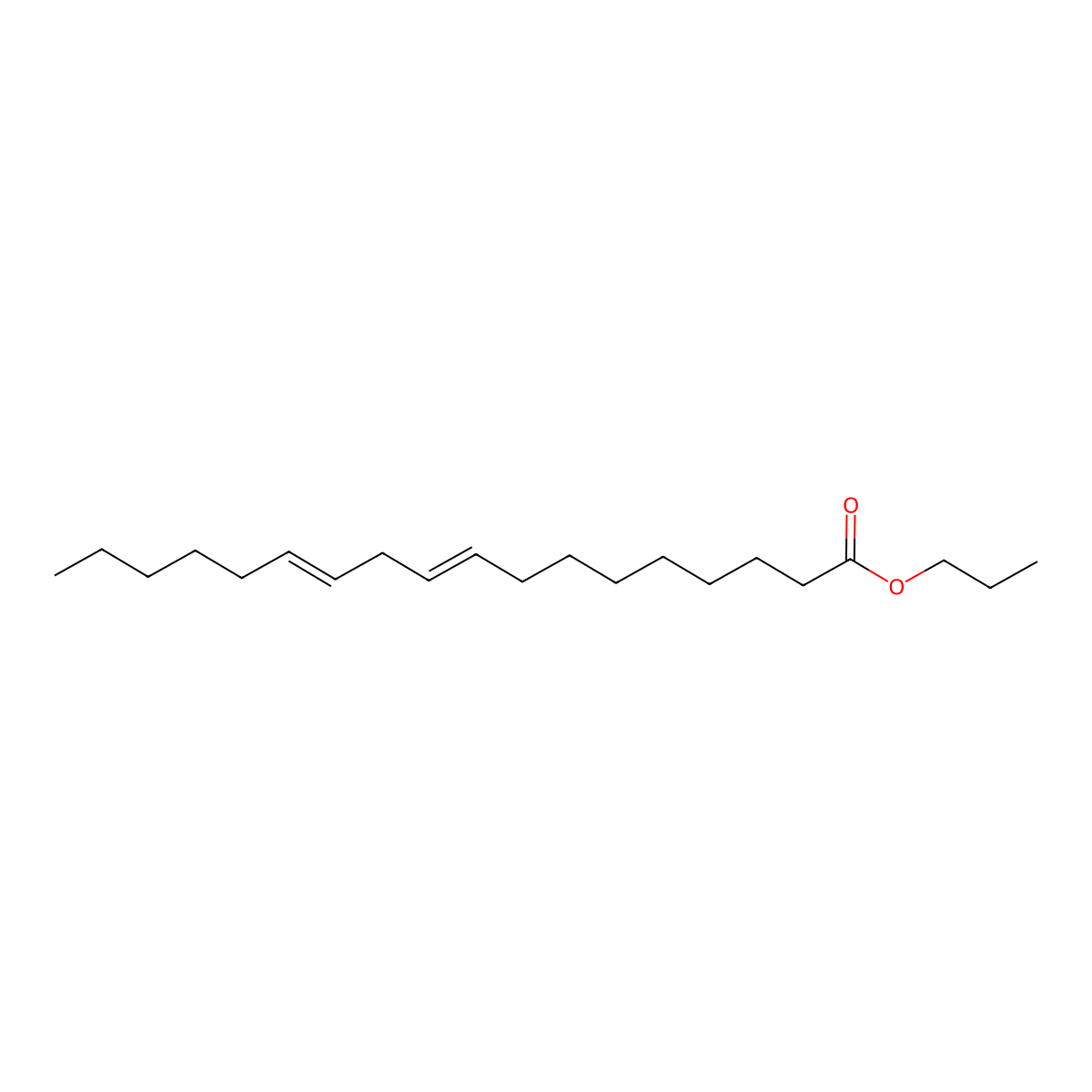 Propyl octadeca-9,12-dienoate molecular structure, CAS 38433-95-3