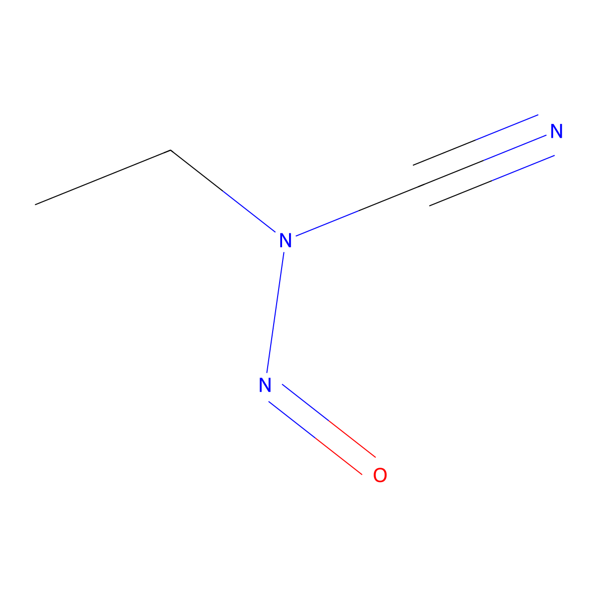 Ethylnitrosocyanamide molecular structure, CAS 38434-77-4