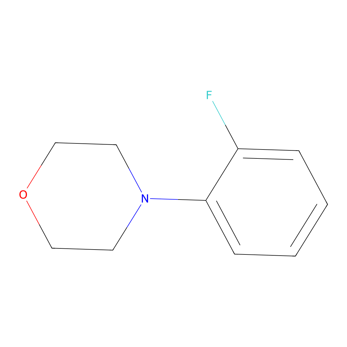 4-(2-Fluorophenyl)morpholine molecular structure, CAS 384344-17-6