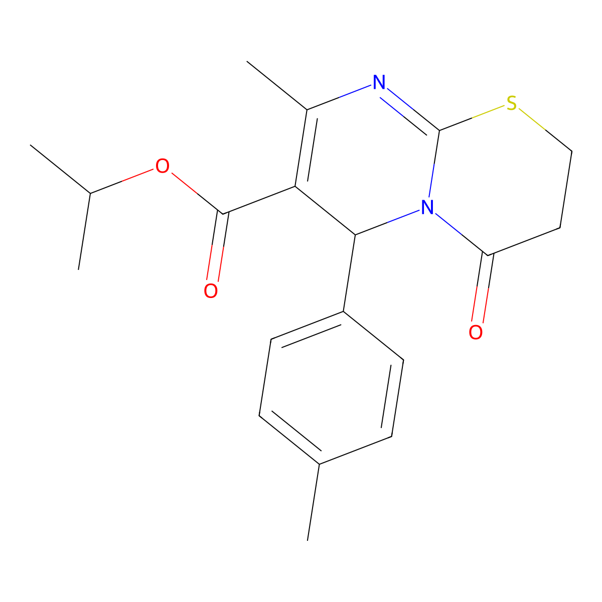 propan-2-yl 8-methyl-6-(4-methylphenyl)-4-oxo-2H,3H,4H,6H-pyrimido[2,1-b][1,3]thiazine-7-carboxylate molecular structure, CAS 384351-63-7