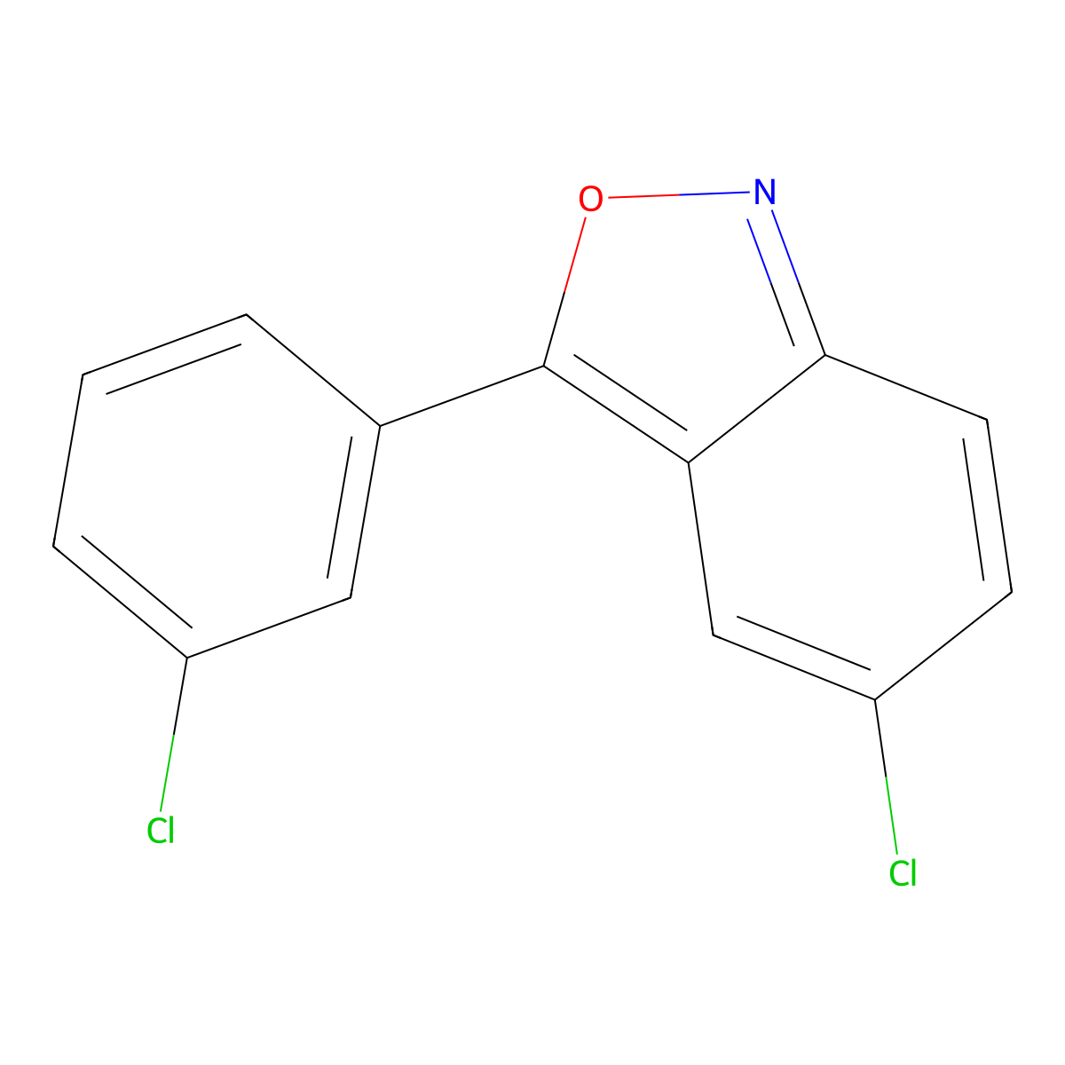 5-Chloro-3-(3-chlorophenyl)-2,1-benzoxazole molecular structure, CAS 384353-72-4