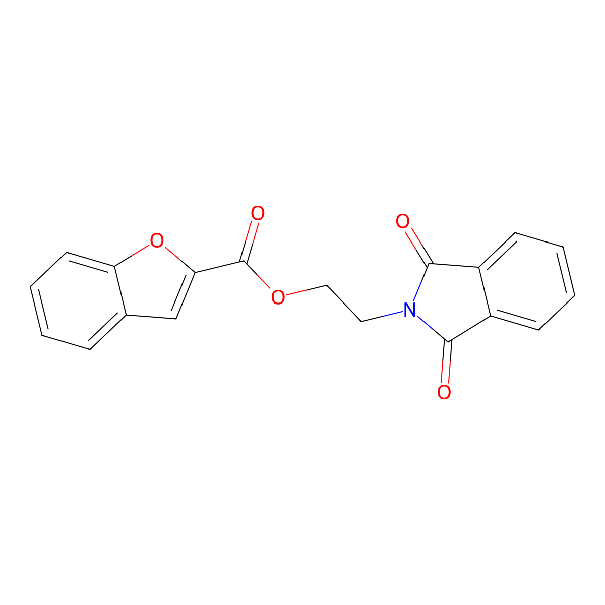 2-(1,3-Dioxoisoindolin-2-yl)ethyl benzofuran-2-carboxylate molecular structure, CAS 384356-30-3
