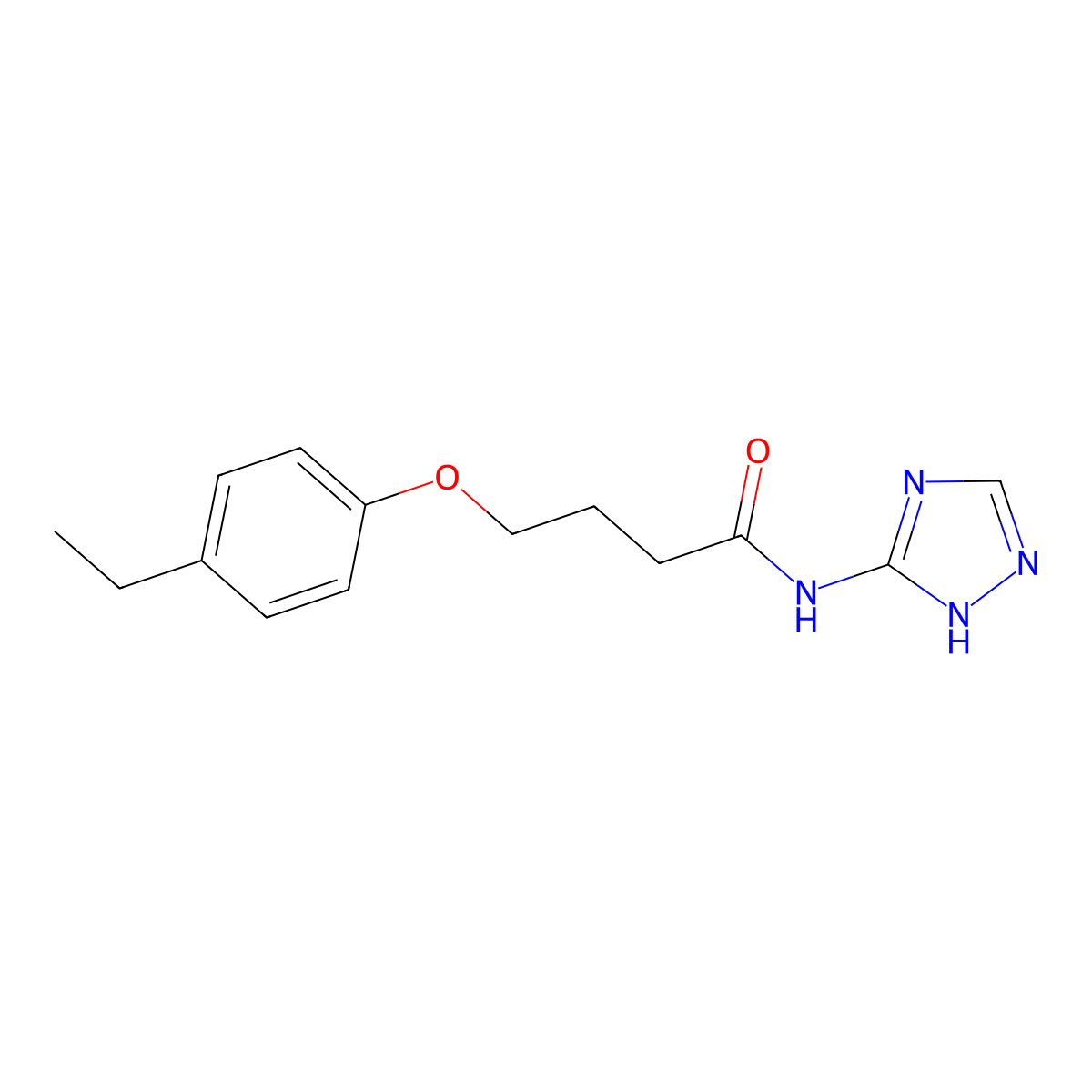 4-(4-ethylphenoxy)-N-(4H-1,2,4-triazol-3-yl)butanamide molecular structure, CAS 384357-32-8