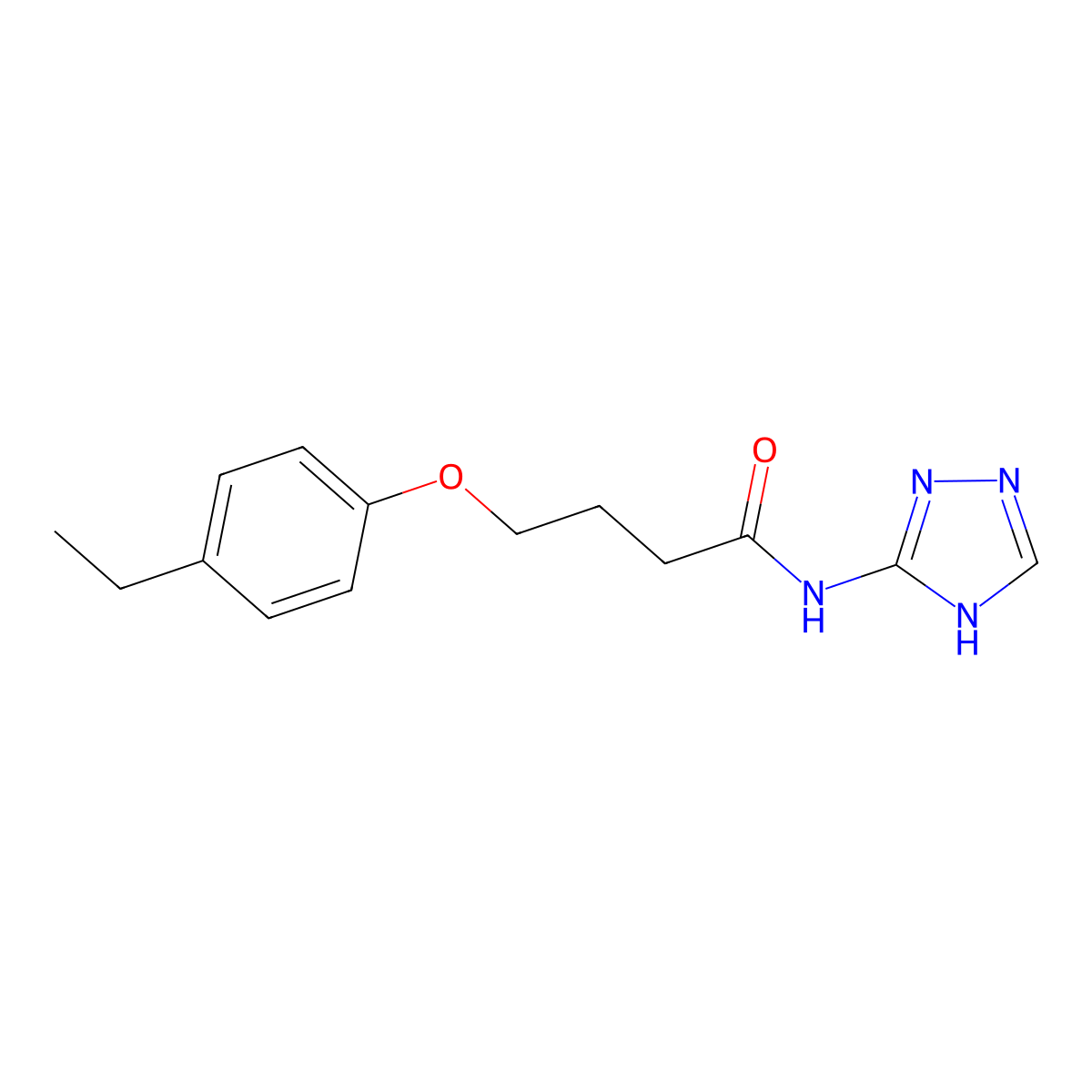 4-(4-ethylphenoxy)-N-(4H-1,2,4-triazol-3-yl)butanamide molecular structure, CAS 384357-32-8
