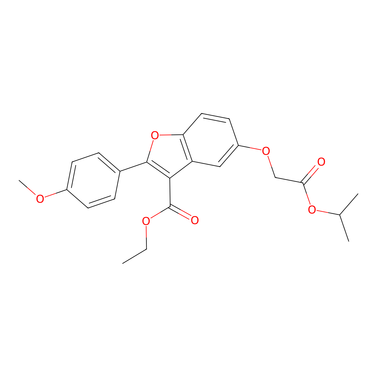 Ethyl 5-(2-isopropoxy-2-oxoethoxy)-2-(4-methoxyphenyl)benzofuran-3-carboxylate molecular structure, CAS 384360-62-7