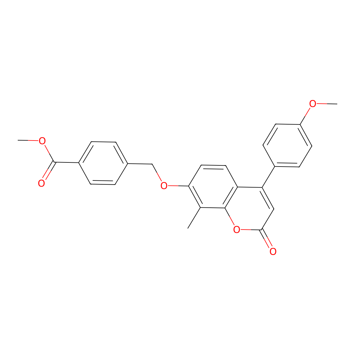 methyl 4-({[4-(4-methoxyphenyl)-8-methyl-2-oxo-2H-chromen-7-yl]oxy}methyl)benzoate molecular structure, CAS 384360-69-4