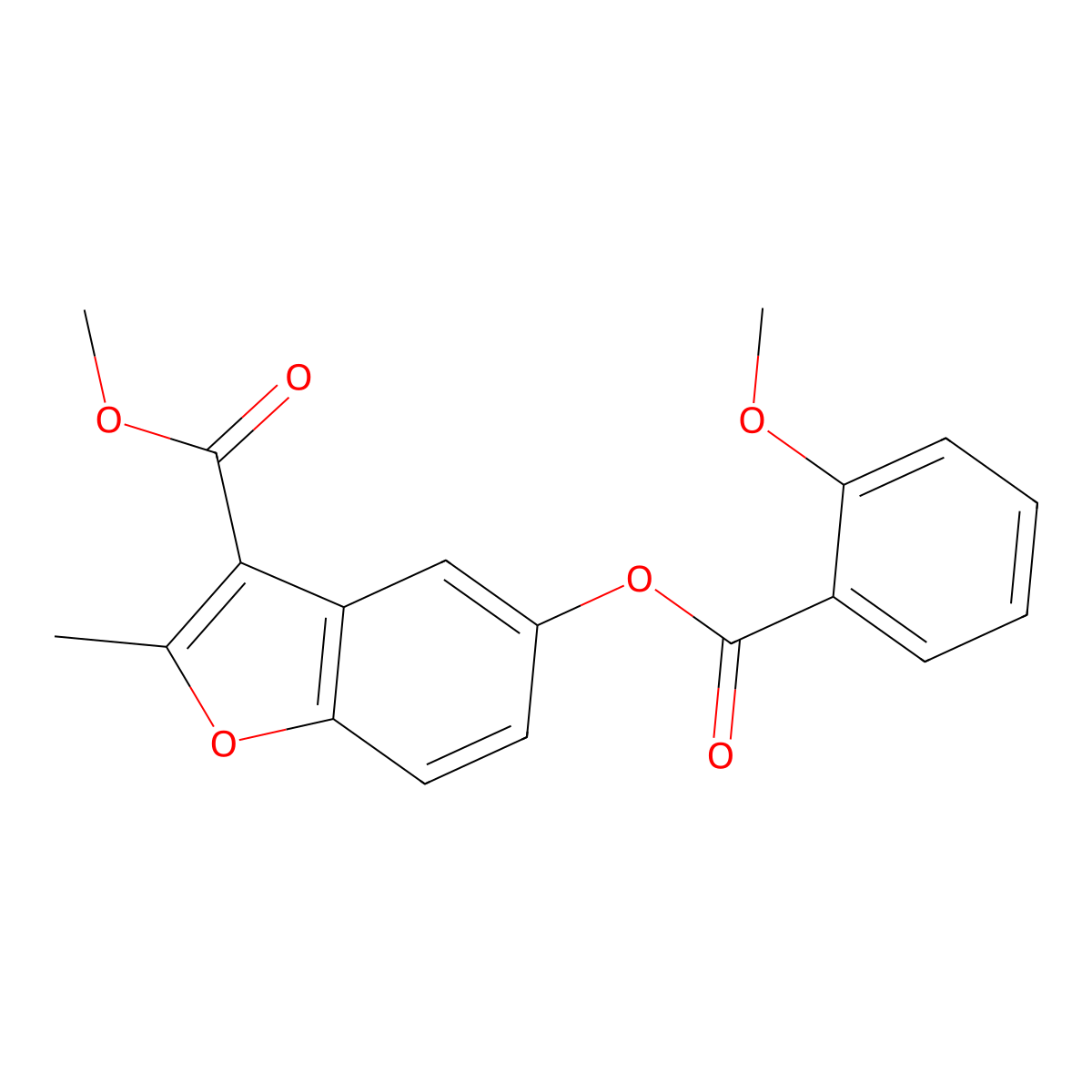3-(Methoxycarbonyl)-2-methylbenzo[b]furan-5-yl 2-methoxybenzoate molecular structure, CAS 384361-19-7