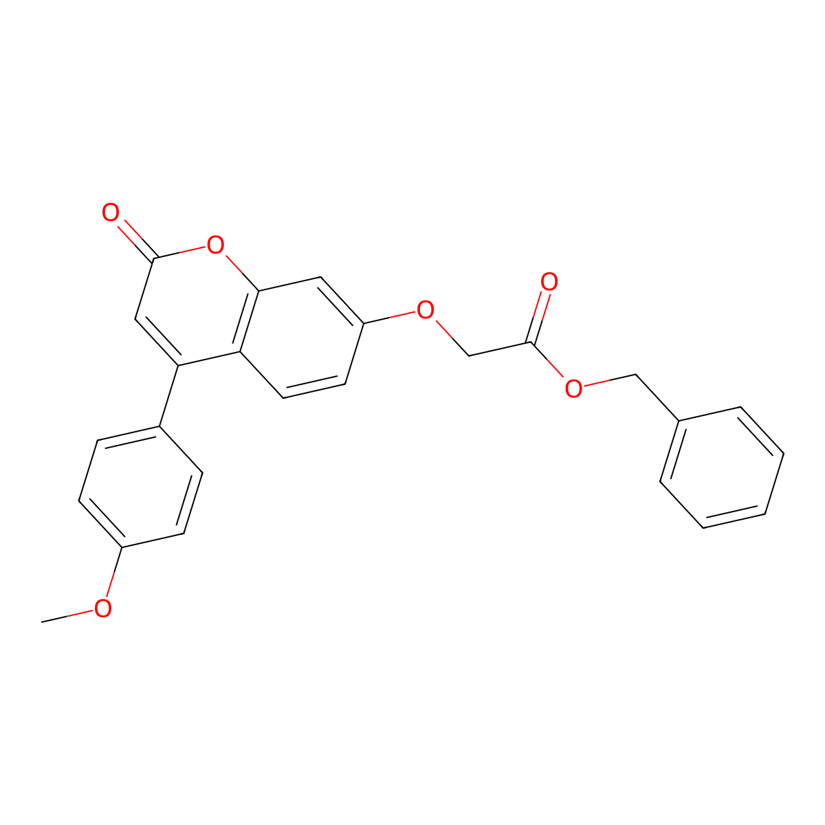 benzyl 2-{[4-(4-methoxyphenyl)-2-oxo-2H-chromen-7-yl]oxy}acetate molecular structure, CAS 384361-42-6