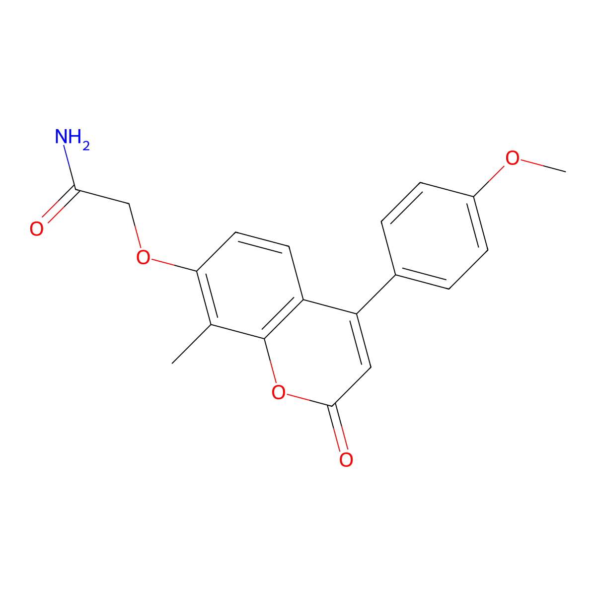 2-{[4-(4-methoxyphenyl)-8-methyl-2-oxo-2H-chromen-7-yl]oxy}acetamide molecular structure, CAS 384361-75-5