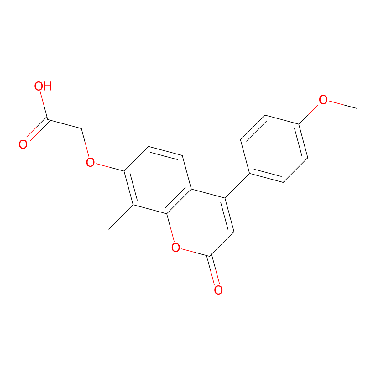 {[4-(4-methoxyphenyl)-8-methyl-2-oxo-2H-chromen-7-yl]oxy}acetic acid molecular structure, CAS 384362-18-9