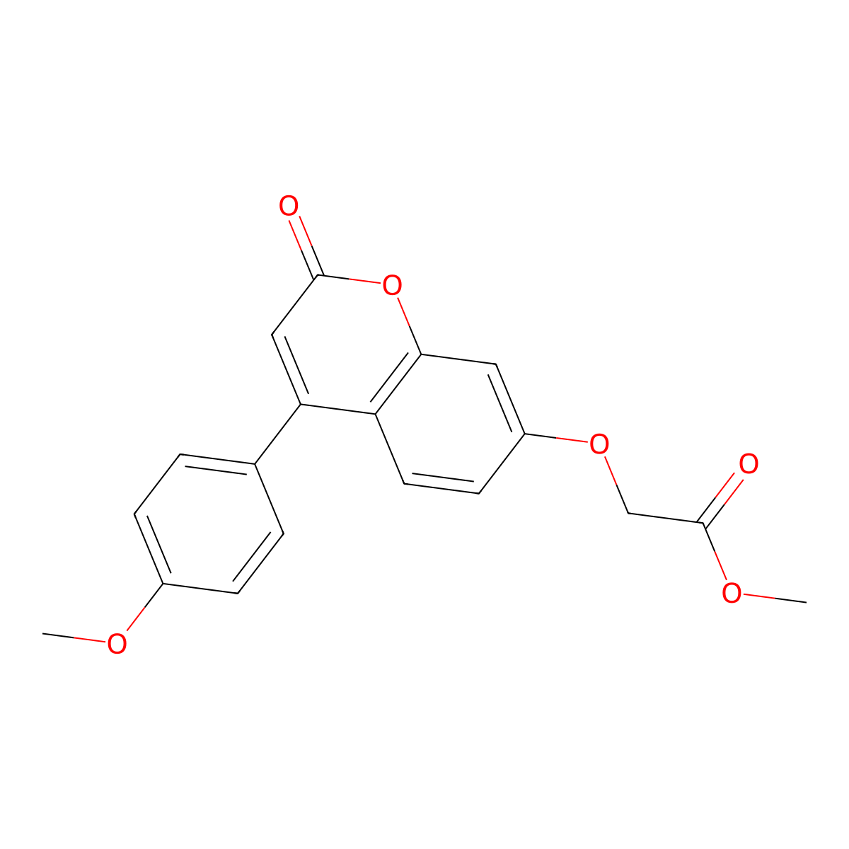 methyl {[4-(4-methoxyphenyl)-2-oxo-2H-chromen-7-yl]oxy}acetate molecular structure, CAS 384362-61-2