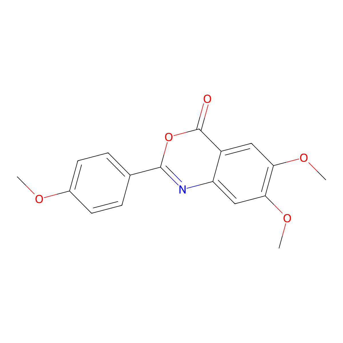 6,7-Dimethoxy-2-(4-methoxyphenyl)-3,1-benzoxazin-4-one molecular structure, CAS 384362-78-1