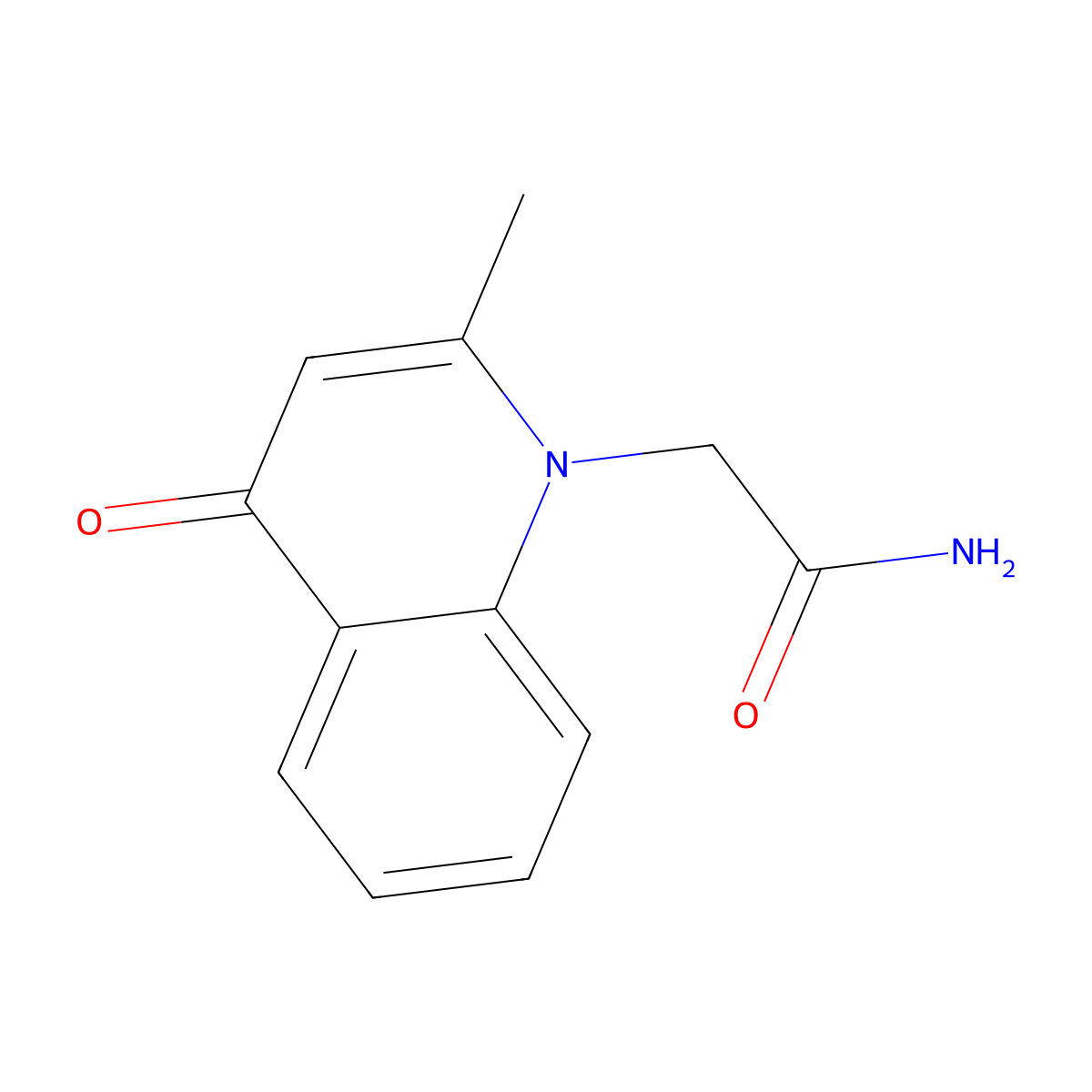 2-(2-methyl-4-oxoquinolin-1(4H)-yl)acetamide molecular structure, CAS 384362-86-1