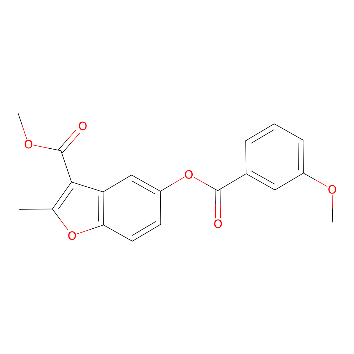 3-(Methoxycarbonyl)-2-methylbenzo[b]furan-5-yl 3-methoxybenzoate molecular structure, CAS 384363-37-5