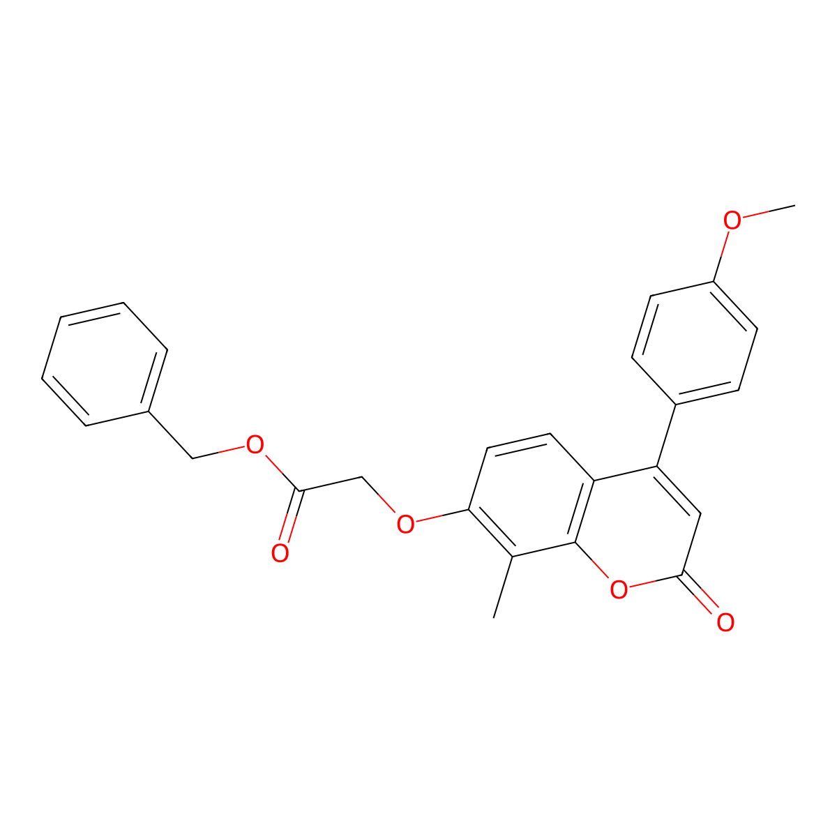benzyl {[4-(4-methoxyphenyl)-8-methyl-2-oxo-2H-chromen-7-yl]oxy}acetate molecular structure, CAS 384363-45-5