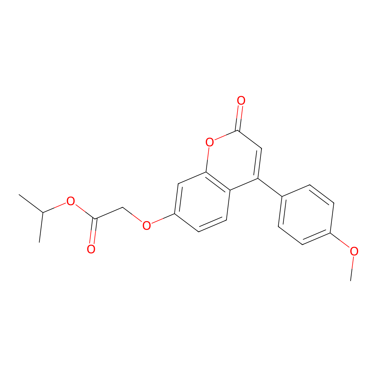 isopropyl 2-{[4-(4-methoxyphenyl)-2-oxo-2H-chromen-7-yl]oxy}acetate molecular structure, CAS 384363-75-1