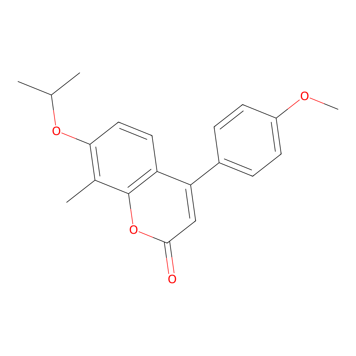 7-isopropoxy-4-(4-methoxyphenyl)-8-methyl-2H-chromen-2-one molecular structure, CAS 384363-91-1