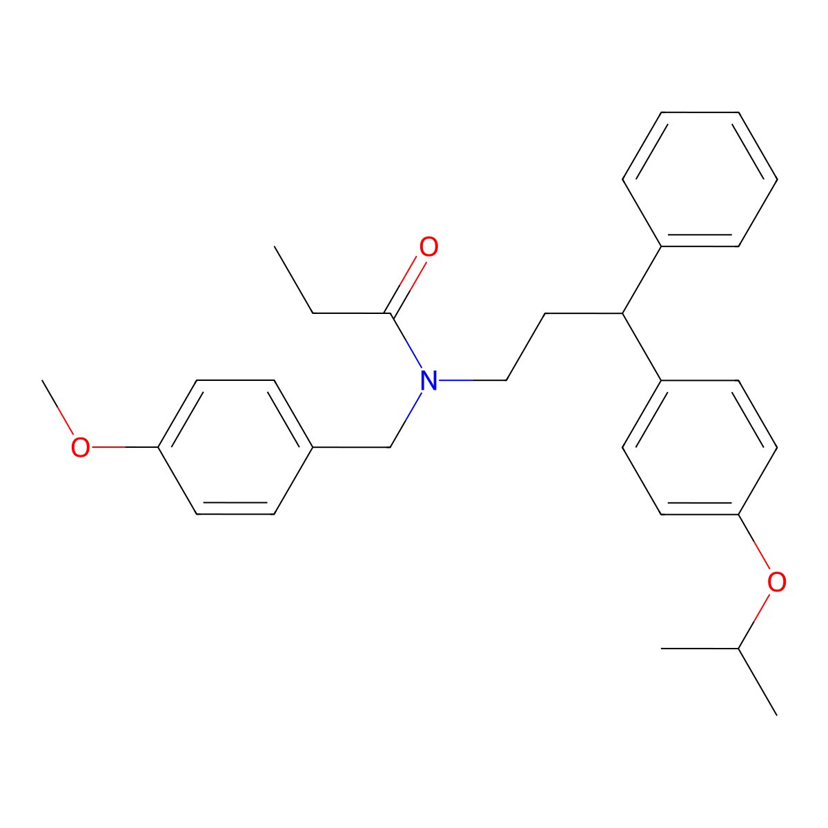 N-(4-methoxybenzyl)-N-{3-phenyl-3-[4-(propan-2-yloxy)phenyl]propyl}propanamide molecular structure, CAS 384364-08-3