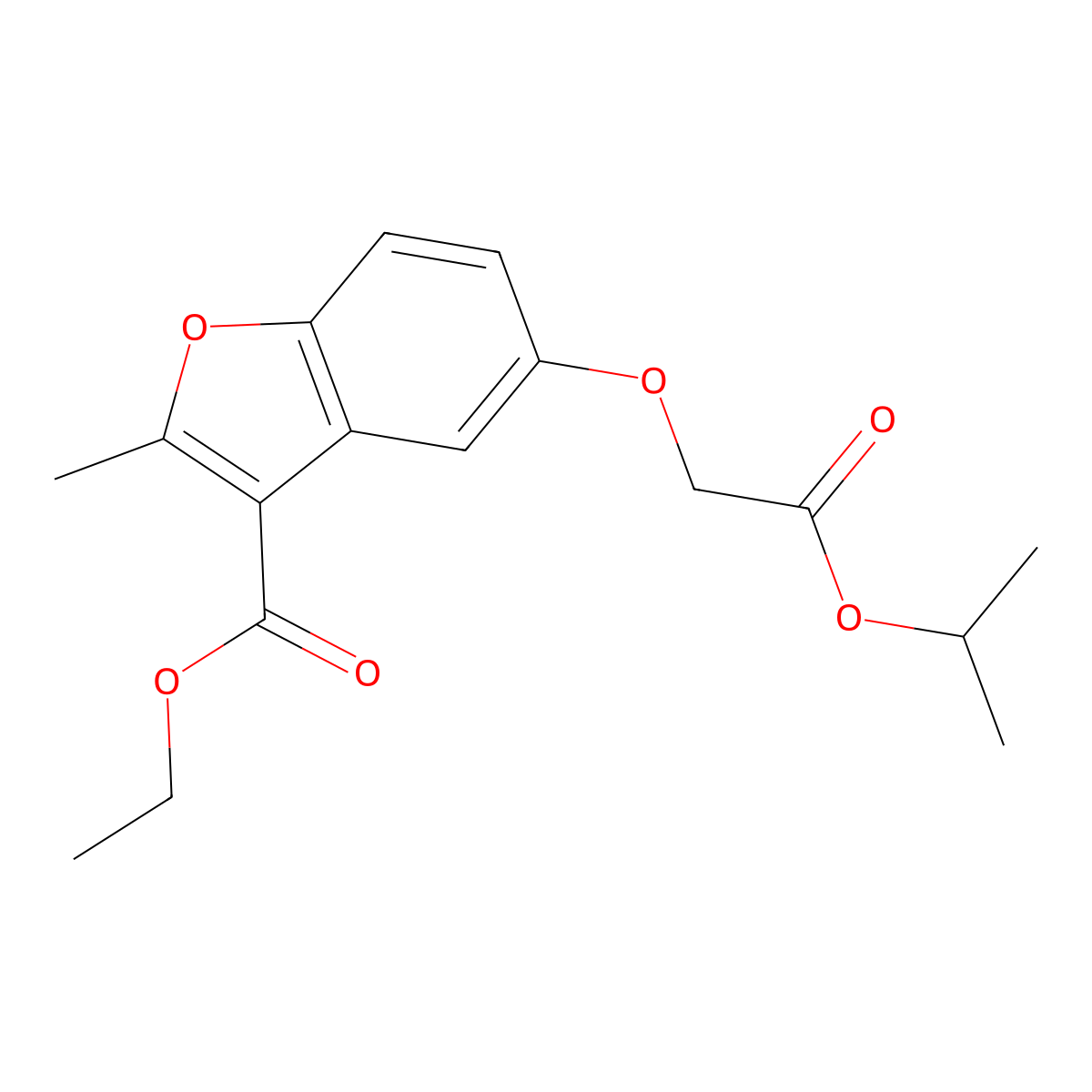 Ethyl 5-(2-isopropoxy-2-oxoethoxy)-2-methylbenzofuran-3-carboxylate molecular structure, CAS 384364-14-1