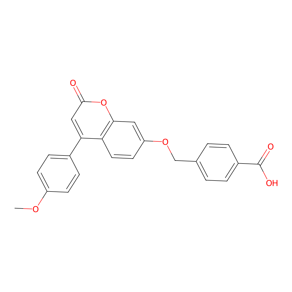 4-({[4-(4-methoxyphenyl)-2-oxo-2H-chromen-7-yl]oxy}methyl)benzoic acid molecular structure, CAS 384364-46-9