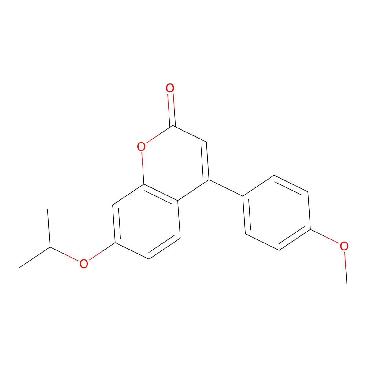 7-isopropoxy-4-(4-methoxyphenyl)-2H-chromen-2-one molecular structure, CAS 384364-88-9