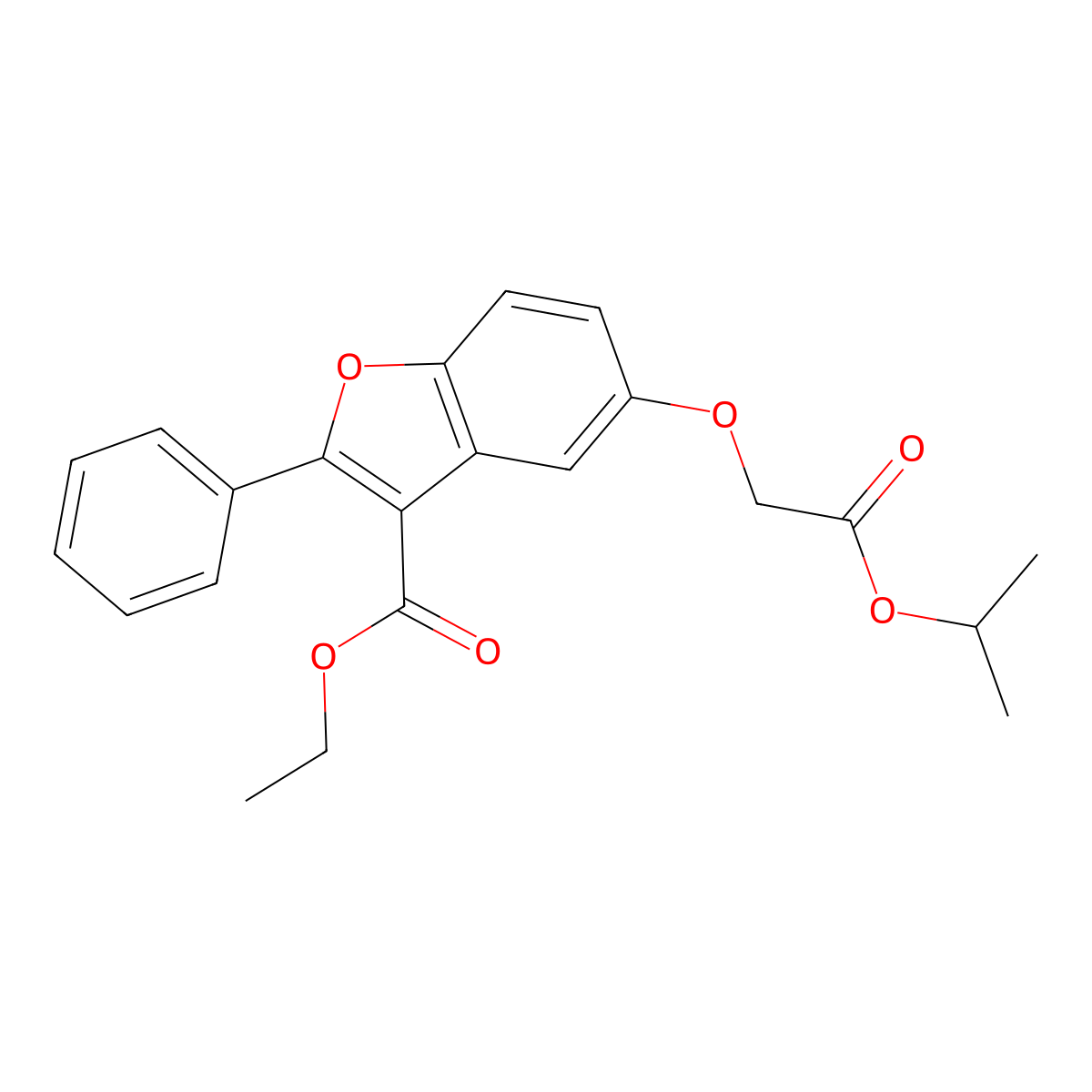 Ethyl 5-(2-isopropoxy-2-oxoethoxy)-2-phenylbenzofuran-3-carboxylate molecular structure, CAS 384364-98-1
