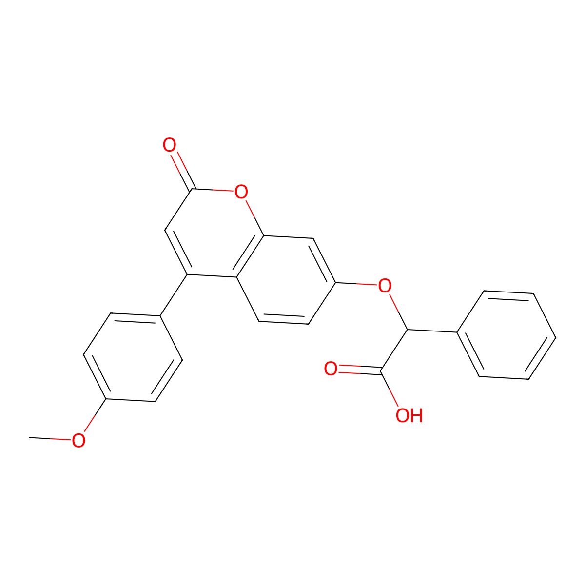 {[4-(4-methoxyphenyl)-2-oxo-2H-chromen-7-yl]oxy}(phenyl)acetic acid molecular structure, CAS 384365-23-5
