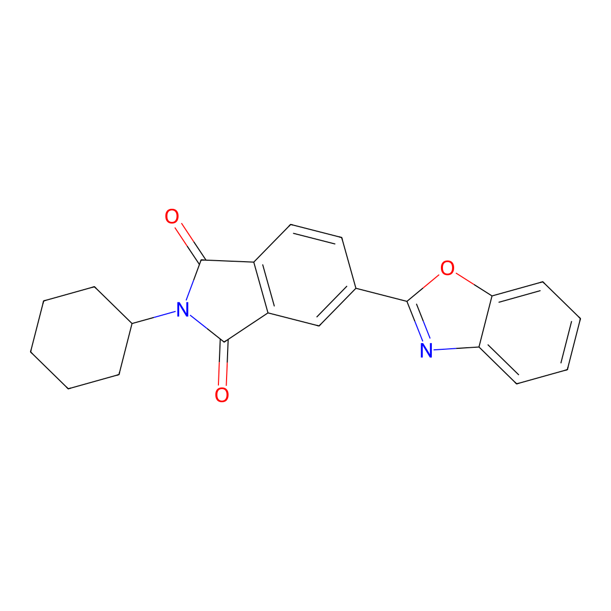 5-(1,3-Benzoxazol-2-yl)-2-cyclohexylisoindole-1,3-dione molecular structure, CAS 384367-78-6