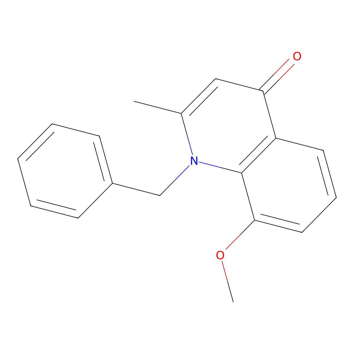 1-Benzyl-8-methoxy-2-methylquinolin-4-one molecular structure, CAS 384368-03-0
