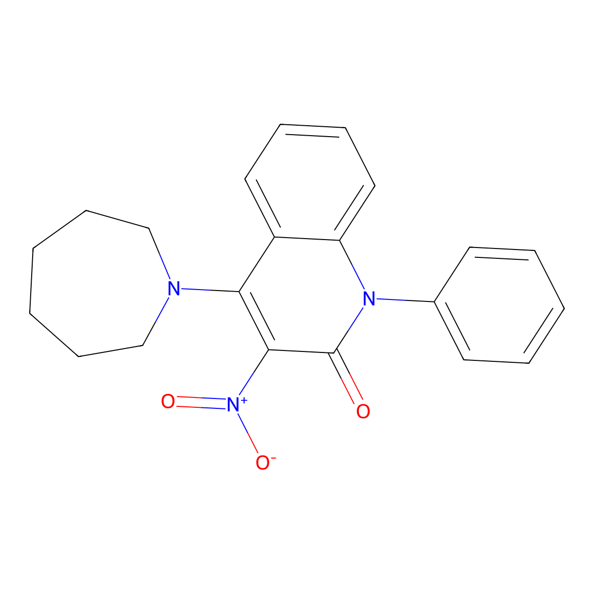 4-(azepan-1-yl)-3-nitro-1-phenylquinolin-2(1H)-one molecular structure, CAS 384368-99-4