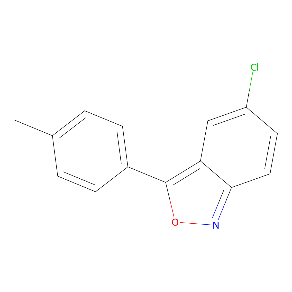5-Chloro-3-(4-methylphenyl)-2,1-benzoxazole molecular structure, CAS 384369-74-8