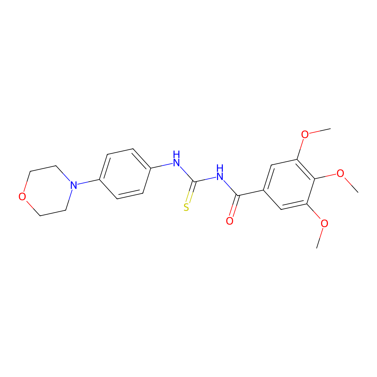 N-[4-(4-morpholinyl)phenyl]-N'-(3,4,5-trimethoxybenzoyl)thiourea molecular structure, CAS 384369-87-3